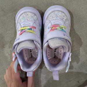 Toddler girl purple sprinkle mermaid sneakers size 8
